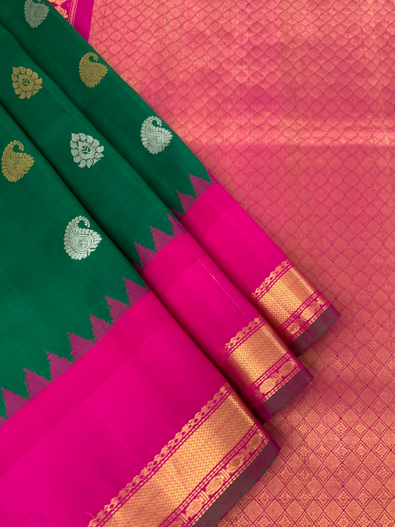 Sea green Color South Pattu Silk Saree-Special South Festivel Collecti –  Amirat